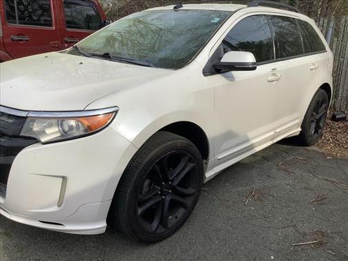 White Platinum Clearcoat Metallic 2014 Ford Edge Sport