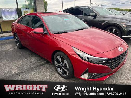 Red 2023 Hyundai ELANTRA HEV Limited