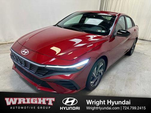 Red 2025 Hyundai ELANTRA HEV SEL Sport