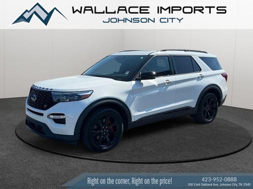 Star White Metallic Tri-Coat 2021 Ford Explorer ST