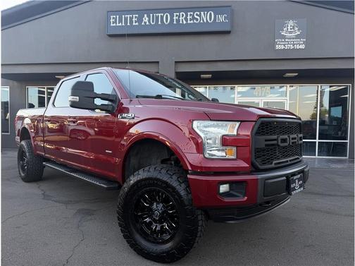 Red 2015 Ford F-150 Lariat