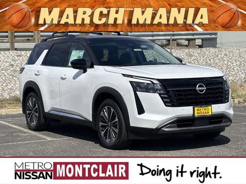 White Pearl 2026 Nissan Pathfinder Platinum