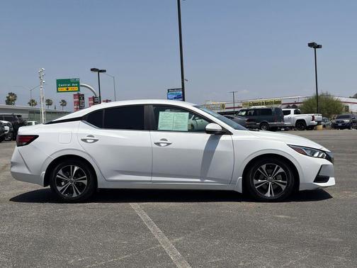 Aspen White TriCoat Pearl 2022 Nissan Sentra SV