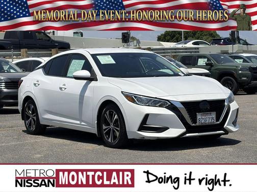 Aspen White TriCoat Pearl 2022 Nissan Sentra SV