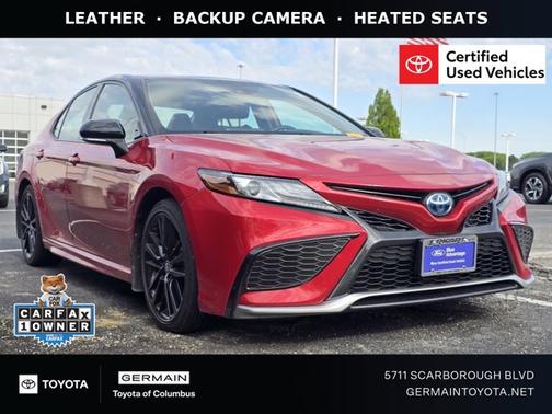Supersonic Red/Midnight Black Metallic 2022 Toyota Camry XSE