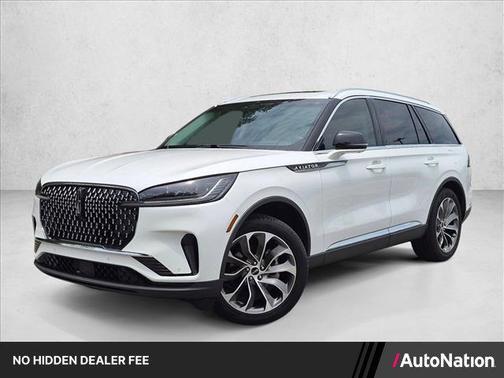 Pristine White Metallic Tri-Coat 2025 Lincoln Aviator Reserve
