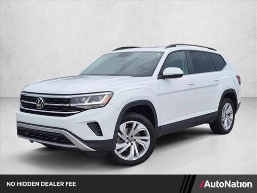 Pure White [White] 2021 Volkswagen Atlas 3.6L SE w/Technology