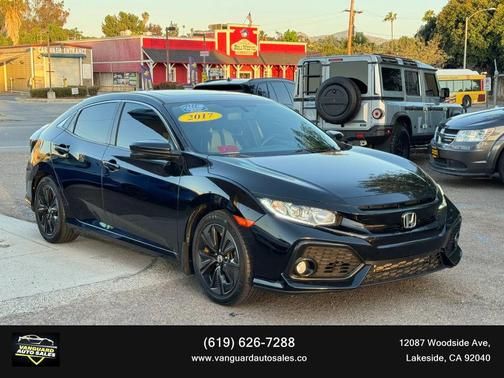 Black 2017 Honda Civic EX-L Navi