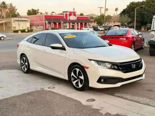 Platinum White Pearl 2020 Honda Civic LX