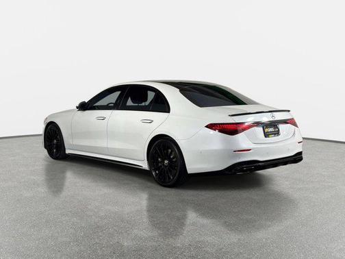 Moonlight White 2024 Mercedes-Benz S-Class 4MATIC