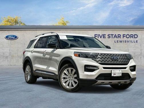 Star White Metallic Tri-Coat 2020 Ford Explorer Limited