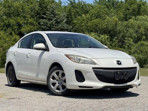 Crystal White Pearl Mica/Black 2013 Mazda Mazda3 i SV