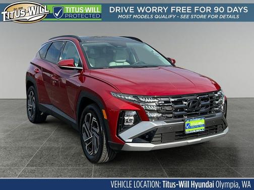 Red 2025 Hyundai TUCSON Hybrid Limited