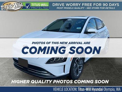 Lunar White 2023 Hyundai KONA EV Limited