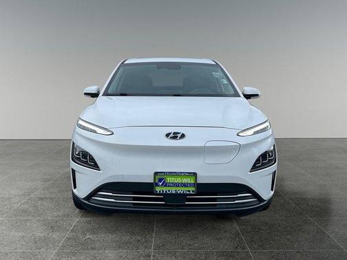 Lunar White 2023 Hyundai KONA EV Limited