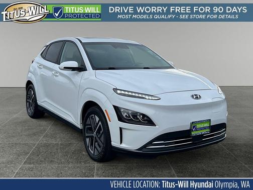 Lunar White 2023 Hyundai KONA EV Limited