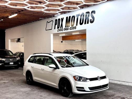 Pure White 2015 Volkswagen Golf SportWagen TDI S 4-Door