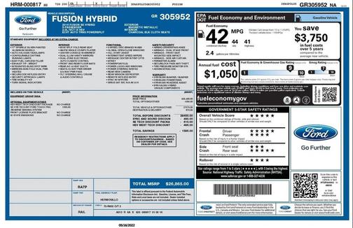 2016 Ford Fusion Hybrid SE