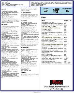 2014 Chevrolet Express 2500 Work Van