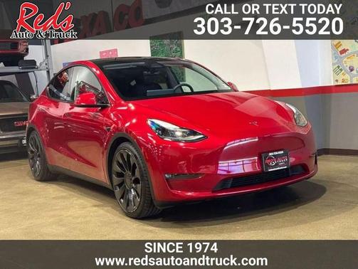 Red Multi-Coat 2023 Tesla Model Y Performance Dual Motor All-Wheel Drive