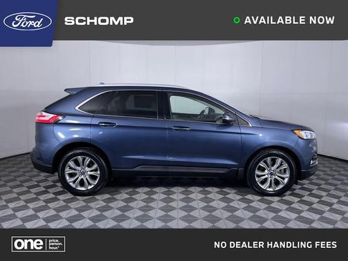 Blue 2019 Ford Edge Titanium