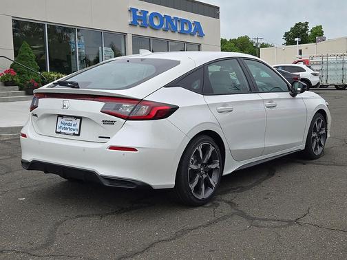 Platinum White Pearl 2026 Honda Civic Hybrid Sport Touring