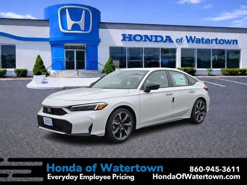 Platinum White Pearl 2026 Honda Civic Hybrid Sport Touring