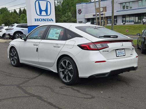 Platinum White Pearl 2026 Honda Civic Hybrid Sport Touring