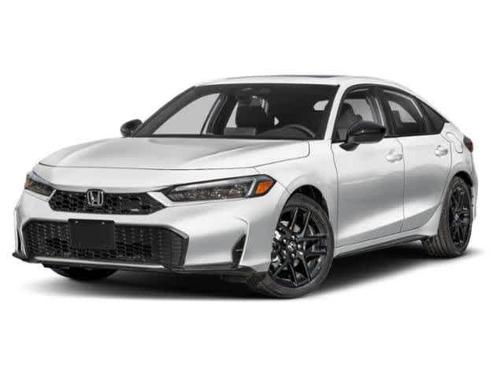 Platinum White Pearl 2025 Honda Civic Hybrid Sport