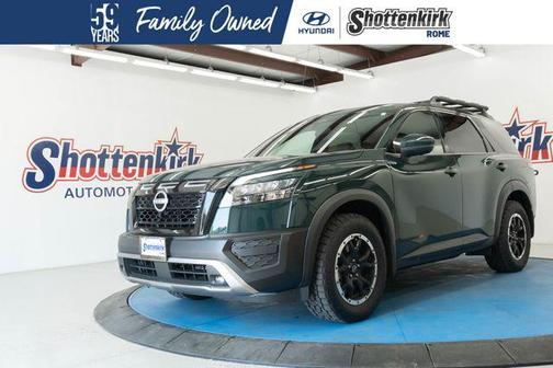Obsidian Green Pearl 2025 Nissan Pathfinder Rock Creek 4WD