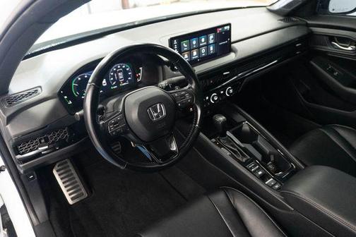 Platinum White 2023 Honda Accord Hybrid Sport