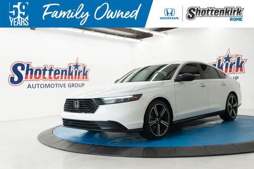 Platinum White 2023 Honda Accord Hybrid Sport