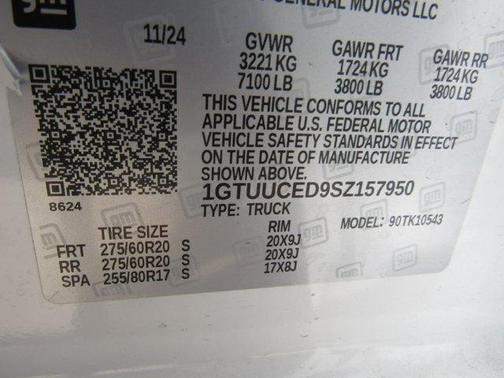 Summit White 2025 GMC Sierra 1500 Elevation