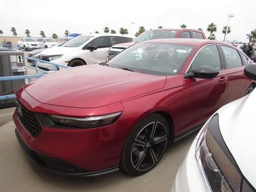 Radiant Red Metallic 2024 Honda Accord Hybrid Sport