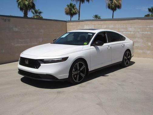 Platinum White Pearl 2025 Honda Accord Hybrid Sport