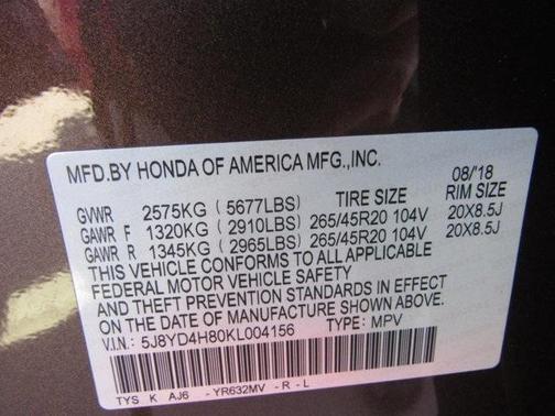 2019 Acura MDX 3.5L w/Advance Package