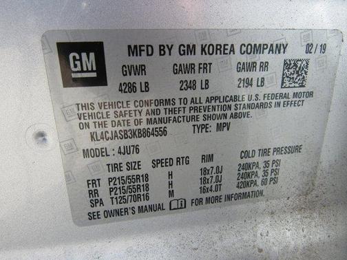 Quicksilver Metallic 2019 Buick Encore Preferred