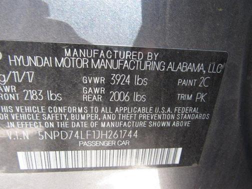 Machine Gray 2018 Hyundai ELANTRA SE