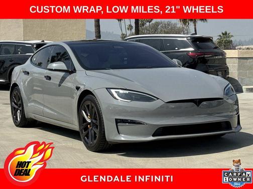 Gray 2022 Tesla Model S Plaid