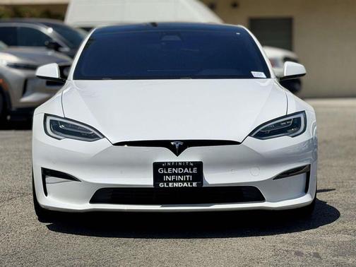 Pearl White Multi 2021 Tesla Model S Plaid