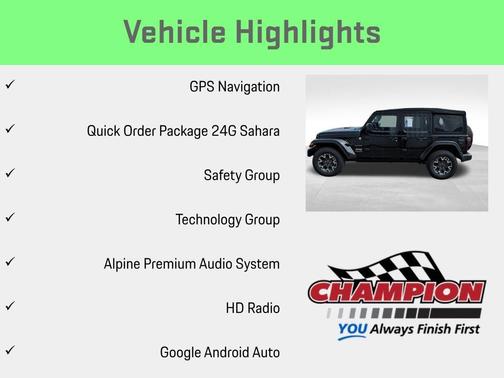 Black Clearcoat 2024 Jeep Wrangler Sahara