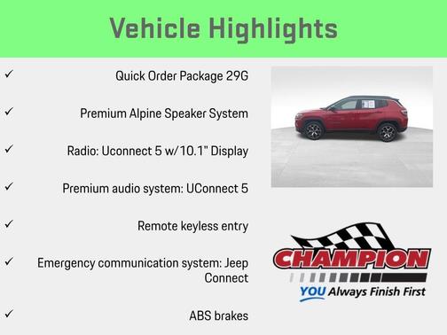 Red 2025 Jeep Compass Limited