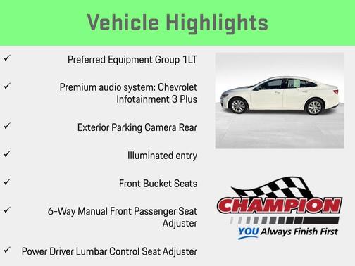 Summit White 2024 Chevrolet Malibu LT