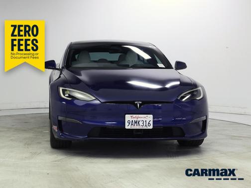 Blue 2022 Tesla Model S Plaid