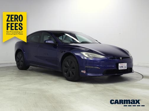 Blue 2022 Tesla Model S Plaid