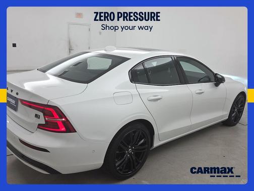 White 2024 Volvo S60 Recharge Plug-In Hybrid T8 Plus Black Edition