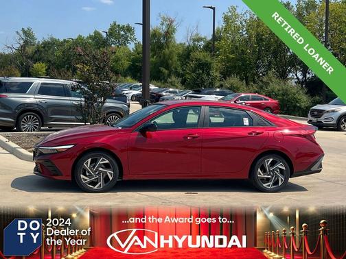 Ultimate Red 2025 Hyundai ELANTRA HEV SEL Sport