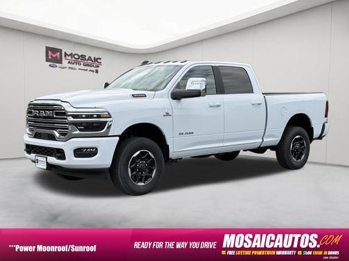 Bright White Clearcoat 2026 RAM 3500 Laramie Crew Cab 4x4 6'4' Box