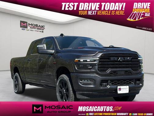 Granite Crystal Metallic Clearcoat 2026 RAM 3500 Laramie Mega Cab 4x4 6'4' Box