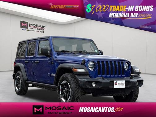 Ocean Blue Metallic Clearcoat 2019 Jeep Wrangler Unlimited Sport